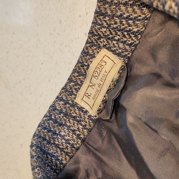 100% Italian Silk Stitched Suit Jacket Blazer - Picture 3 of 3